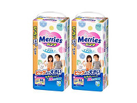 【两包装】Merries花王妙而舒特大号拉拉裤XXL32（15-28kg）日本原装进口
