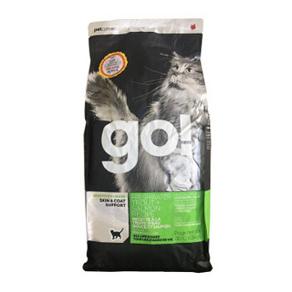 Petcurean Go! 无谷三种鱼全猫粮 加拿大进口宠物粮 天然粮 go低敏美毛8磅 吃鱼猫咪优先选