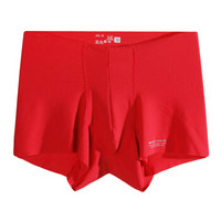 BODYWILD 男士内裤 AIRZ系列无痕素色平角内裤 ZBN23LT1 红色 180 (红色、180、平角裤、莫代尔)
