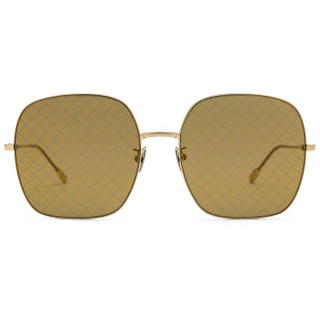 葆蝶家Bottega Veneta eyewear太阳镜女款 太阳镜 BV0202S-004 金色镜框绿色镜片 58mm