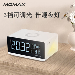 momax 摩米士 苹果无线充电器 数字闹钟无线充电座 白色 适用于iPhoneXsMax/XR/X 等