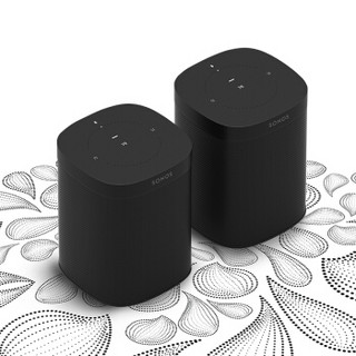 SONOS 搜诺思 one家庭智能音响系统 立体声对 智能语音 支持AirPlay2 WiFi连接家用音响(黑色)