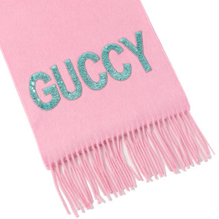 GUCCI 古驰 混纺亮片Guccy装饰女士围巾 502362 3G334 5800