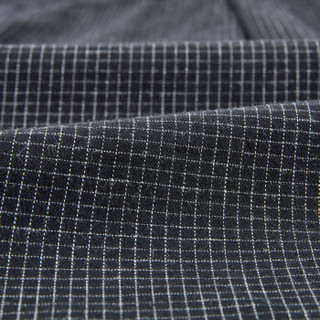 海澜优选格纹长袖衬衫有型商务休闲衬衣男士FNEAJ38013A黑色格纹（32）175/92A(L)
