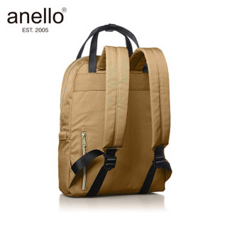 anello 阿耐洛 乐天潮流时尚斜纹肌理双肩背包书包C1841米色