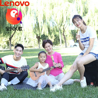 联想(Lenovo)全民K歌定制版 无线家用电视麦克风 家庭影院ktv音响手持话筒一拖二 户外舞蹈拉杆音响专用TW01