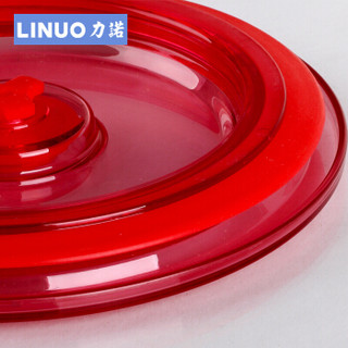 力诺（LINUO）耐热玻璃保鲜盒饭盒 抽气阀式玻璃便当盒微波炉可加热餐盒 红 820ml赠保温包