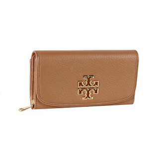 TORY BURCH 汤丽柏琦 奢侈品 TB女包 棕色牛皮长款钱包卡包 43496 209 棕色