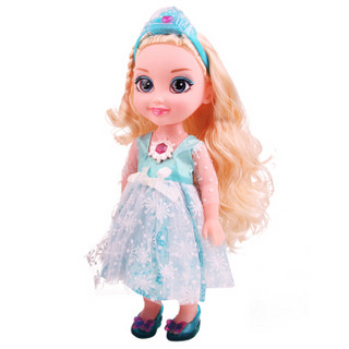 喜之宝 娃娃玩具冰雪奇缘公主智能娃娃 可对话讲故事可梳妆仿真洋娃娃女孩玩具 冰雪女王浅蓝款
