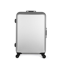 BOSTANTEN 波斯丹顿 铝框拉杆箱 男女行李箱24英寸托运箱 商务万向轮密码箱PC旅行箱包 B9173014银色
