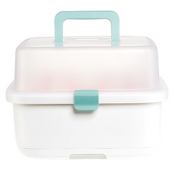 babycare奶瓶收纳箱晾干架 婴儿奶瓶沥水架宝宝餐具收纳盒带盖防 4502里瑟米+凑单品