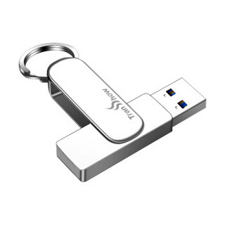 权尚（Transshow）64GB USB3.0 U盘 U7 银色 金属迷你型 商务车载 坚固耐用