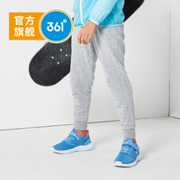 361° 361度童装女童针织长裤2019春季新品裤子针织运动长裤儿童运动裤女童休闲裤子N61923558 浅瓦花灰 160