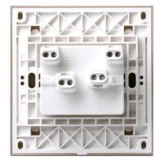 西蒙(SIMON) 开关插座面板 56C系列 二开单控开关 86型面板 香槟金色 V51021BY-02