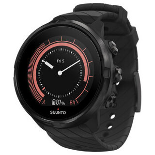 颂拓 SUUNTO 手表 颂拓9 智能运动腕表 防水彩屏触控GPS导航光电心率手表 全黑  SS050254000