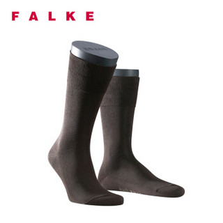 FALKE 德国鹰客 Tiago 丝光棉罗纹商务正装长中筒男袜 深褐色brown 43-44 14662-5930-43