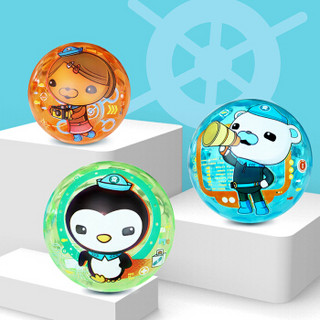 海底小纵队(OCTONAUTS)弹力闪光球套装三合一跳跳蹦蹦拍拍球发光手抓球儿童玩具(巴克队长/皮医生/达西西)