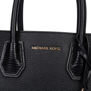 MICHAEL KORS 迈克·科尔斯 30F8GM9M6I BLACK MK女包 MERCER系列黑色皮革中号风琴款手提包单肩斜挎包 30F8GM9M6I BLACK