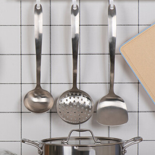 京造 304不锈钢汤勺 粥勺 多功能家用 厨房烹饪用具
