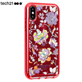 Tech21苹果新品iphone Xs Max手机壳 6.5英寸 保护套 Liberty系列之皇家花园 摄像头保护 支持无线充电