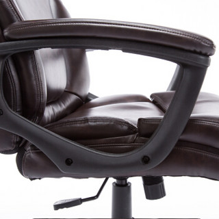 伯力斯 电脑椅 办公椅 大气书房椅子 转椅 深棕色MD-8006