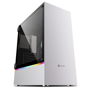 金河田(golden field)峥嵘z23简约白色台式电脑机箱 全侧透流光led