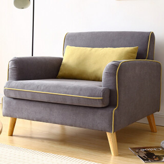 极客沙发布艺沙发欧式现代简约小户型组合沙发床家具 黄色 单人位+三人位Geek-630