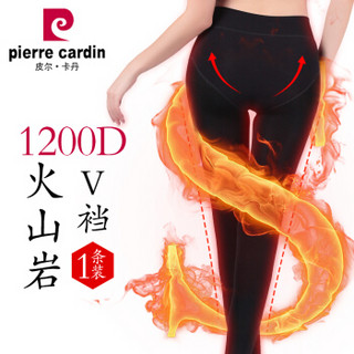 pierre cardin 皮尔·卡丹 保暖裤女1200D加绒加厚钻石V裆暖腹火山岩纳米纤维保暖打底裤连裤袜 JD18588001-20