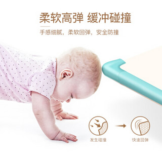 babybbz 棒棒猪 婴儿童安全硅胶防撞条宝宝防护桌角防磕碰保护条4条共2米 天空灰