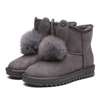 RED DRAGONFLY 红蜻蜓 时尚百搭保暖雪地靴WTC80601/03 灰色 36