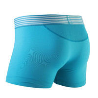 UM25 内衣棉莫单向导湿装腰平角裤高腰带款莫代尔中腰男士内裤 蓝绿色 170/S UM23AH1 (蓝色、170/S 、平角裤、莫代尔)