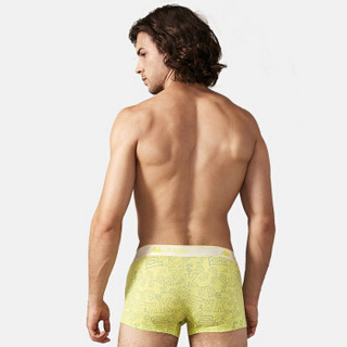 Kappa 卡帕 男士莫代尔中腰舒适性感透气平角内裤 KP8K04 黄色 180 (黄色、180、平角裤、莫代尔)
