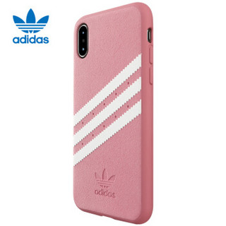 adidas（阿迪达斯）新品苹果iPhone X/Xs 5.8英寸手机壳保护套 三条杠防滑防摔 时尚Gazelle系列 初恋粉