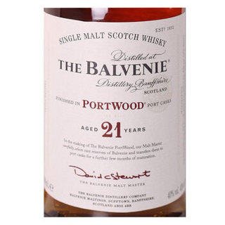 THE BALVENIE 百富 21年波特桶陈酿单一纯麦威士忌 700ml