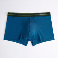 ROMON 罗蒙 男士内裤男中腰平角裤四角裤男式u凸短裤头宽腰弹力棉质4条混色装 M5221F 纯色经典 3XL (纯色经典、XXXL、平角裤、棉)