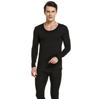 JOCKEY 秋衣秋裤男棉质保暖内衣套装情侣款舒适柔软贴身套装 J1511405001XL 001黑色男款 XL