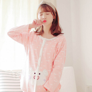 诺宜（nuoyi）月子装月子服家居服哺乳衣孕产妇睡衣J38037粉色L