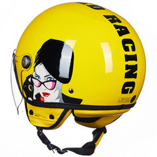坦克（Tanked Racing）摩托车头盔头盔电动车头盔T583四季通用 循环透气舒适 XXL码 荧光黄Candy
