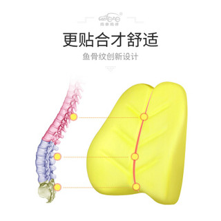 同车同伴 汽车腰靠 车座靠背靠垫靠枕腰枕 车用车枕腰垫 简约灰T-Y1403