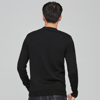 DANCING WOLVES 与狼共舞 羊毛衫男简约素色潮修身针织套头毛衣 66096020110