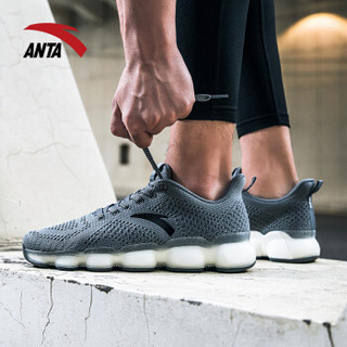 ANTA 安踏 新款跑步鞋 时尚运动马蹄鞋 91745508 冷灰/黑 7.5(男40.5)