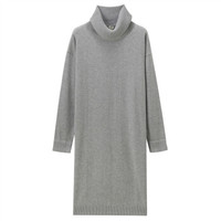 GIORDANO 佐丹奴 女装连衣裙 女裙樽领长袖针织连衣裙 05468130 03