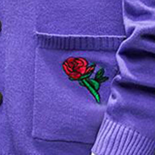 鳄鱼恤（CROCODILE）针织衫 2018秋冬新款男士潮流修身时尚V领毛衣 4016-1-M6 蓝色 L