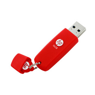 惠普 （HP）16GB USB2.0 U盘 v188w 红色 学生可爱电脑车载两用创意优盘