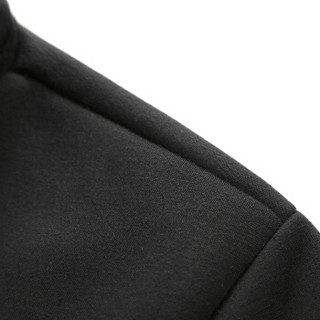 吉普盾 运动套装男2019春季新款青年休闲卫衣开衫外套潮流运动裤两件套 黑色 2XL