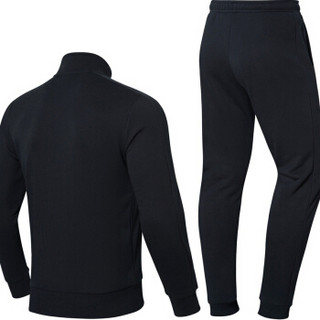 LI-NING 李宁 训练系列 男 卫衣卫裤套装 AWEM019-5 标准黑厚版 M
