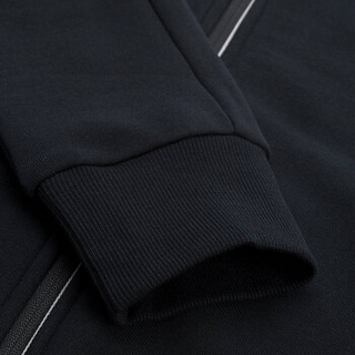 LI-NING 李宁 训练系列 男 卫衣卫裤套装 AWEM019-5 标准黑厚版 M