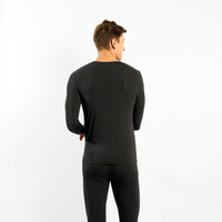 京东京造 男士轻薄圆领内衣套装 亲肤保湿贴身打底秋衣秋裤 深灰色 XXL码