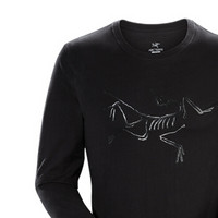 ARC'TERYX 始祖鸟 男款棉质长袖T恤 1001019763AQA7XL Archaeopteryx LS T-shirt M 19763 L06932800/黑色 XL