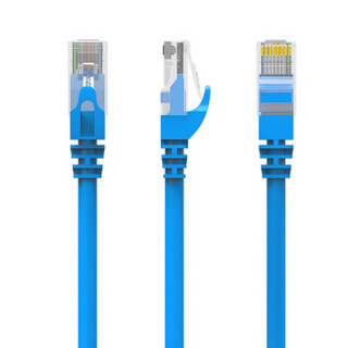 Tencia（TC)广州腾达线缆 六类CAT6极速八芯双绞网络跳线 电脑连接线 蓝色 2米 TC-6002L